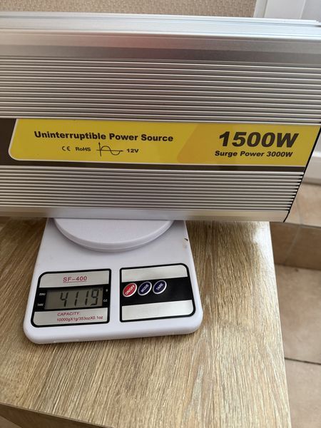 Перетворювач напруги 12 В-220 В 1500 W Pure Чиста сінусоїда с зарядкою 2852444712 фото