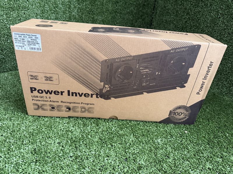 Перетворювач напруги 12 В-220 В 1500 W Pure Чиста сінусоїда с зарядкою 2852444712 фото