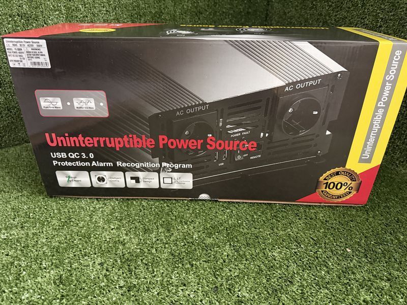 Перетворювач напруги 12 В-220 В 2000 W Pure Чиста сінусоїда с зарядкою 2852437519 фото