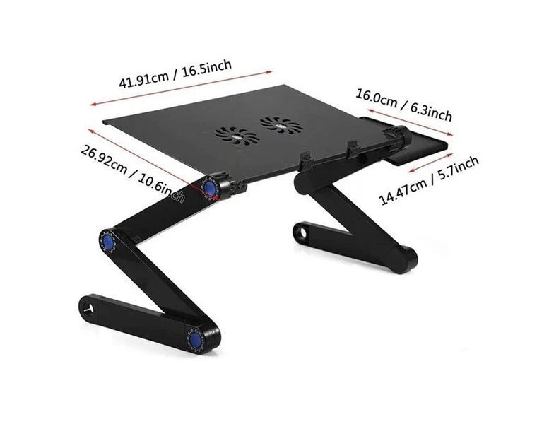 Столик для ноутбука LapTop Table T8 з вентилятором охолодження підставка для ноутбука складаний T8-LAPTOP 2588 фото